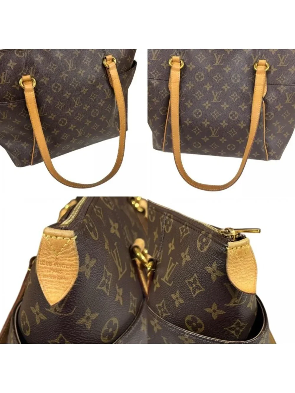 Louis Vuitton Totally MM Monogram Shoulder Bag Canvas Brown